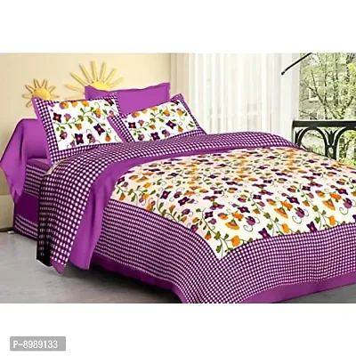 War Trade India Cotton Double Bedsheet Sanganeri Print with 2 Pillow Cover WTI_DNS.634-thumb0