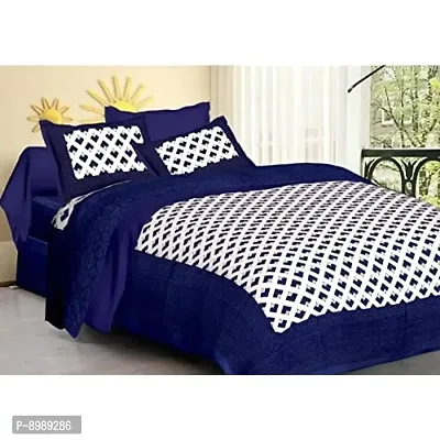 War Trade India Cotton Double Bedsheet Sanganeri Print with 2 Pillow Cover WTI_DNS.672