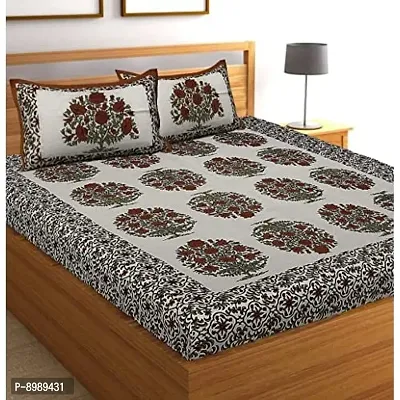 War Trade India Cotton Double Bedsheet Sanganeri Print with 2 Pillow Cover WTI_DNS.585-thumb0