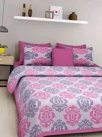 War Trade India Cotton Double Bedsheet Sanganeri Print with 2 Pillow Cover WTI_DNS.453-thumb1