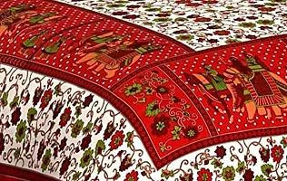 War Trade Floral 144 TC Cotton Double Bedsheet with 2 Pillow Covers W-49-thumb1