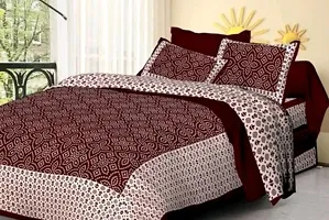 War Trade India Cotton Double Bedsheet Sanganeri Print with 2 Pillow Cover WTI_DNS.459-thumb1