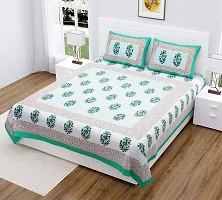 WAR Trade Cotton Double Bedsheet Sanganeri Print with 2 Pillow Cover _WTI_DNS._018-thumb2