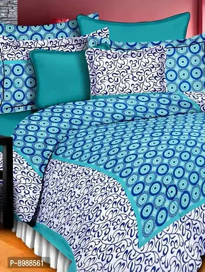 War Trade India Cotton Double Bedsheet Sanganeri Print with 2 Pillow Cover WTI_DNS.408-thumb2