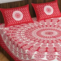 War Trade India Cotton Double Bedsheet Sanganeri Print with 2 Pillow Cover WTI_DNS.221-thumb1