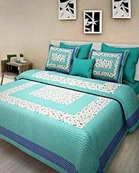 War Trade India Cotton Double Bedsheet Sanganeri Print with 2 Pillow Cover WTI_DNS.534-thumb1