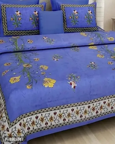 War Trade India Cotton Double Bedsheet Sanganeri Print with 2 Pillow Cover WTI_DNS.212-thumb2