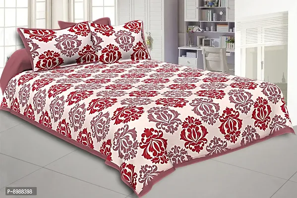 War Trade India Cotton Double Bedsheet Sanganeri Print with 2 Pillow Cover WTI_DNS.679-thumb0