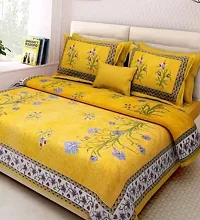 War Trade India Cotton Double Bedsheet Sanganeri Print with 2 Pillow Cover WTI_DNS.447-thumb1