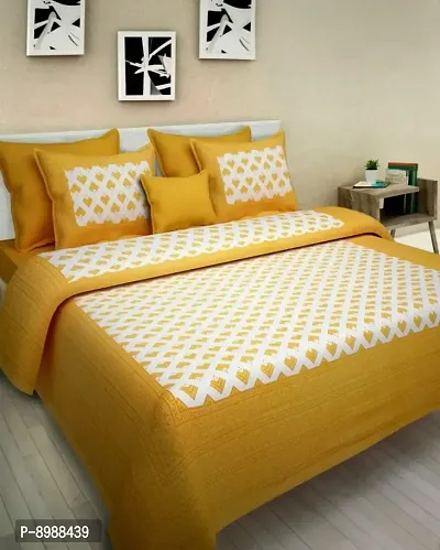 War Trade India Cotton Double Bedsheet Sanganeri Print with 2 Pillow Cover WTI_DNS.933-thumb0