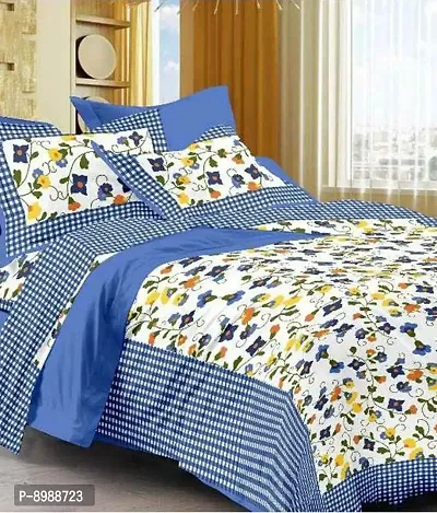 War Trade India Cotton Double Bedsheet Sanganeri Print with 2 Pillow Cover WTI_DNS.767-thumb0