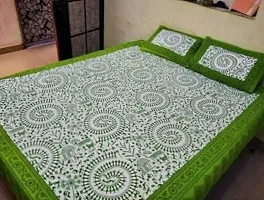 War Trade India Cotton Double Bedsheet Sanganeri Print with 2 Pillow Cover WTI_DNS.510-thumb1