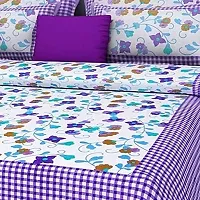 War Trade India Cotton Double Bedsheet Sanganeri Print with 2 Pillow Cover A-80-thumb1