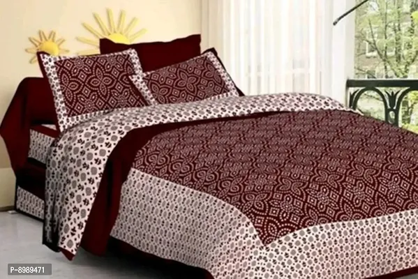 War Trade India Cotton Double Bedsheet Sanganeri Print with 2 Pillow Cover WTI_DNS.459-thumb0