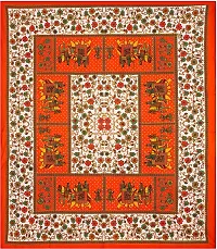 War Trade India Cotton Double Bedsheet Sanganeri Print with 2 Pillow Cover WTI_DNS.127-thumb2