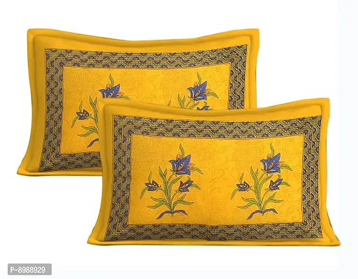 WAR Trade Cotton Double Bedsheet Sanganeri Print with 2 Pillow Cover _WTI_DNS._046-thumb3