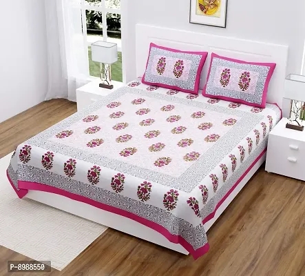 WAR Trade Cotton Double Bedsheet Sanganeri Print with 2 Pillow Cover _WTI_DNS._017-thumb3