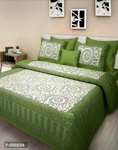 War Trade India Cotton Double Bedsheet Sanganeri Print with 2 Pillow Cover WTI_DNS.548-thumb2