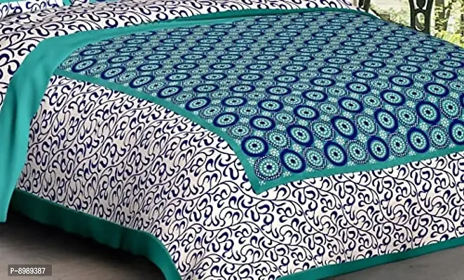 War Trade India Cotton Double Bedsheet Sanganeri Print with 2 Pillow Cover WTI_DNS.59-thumb2