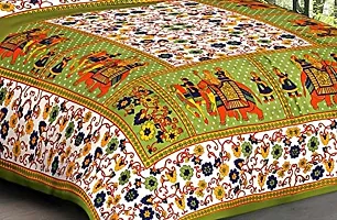War Trade India Cotton Double Bedsheet Sanganeri Print with 2 Pillow Cover WTI_DNS.39-thumb1