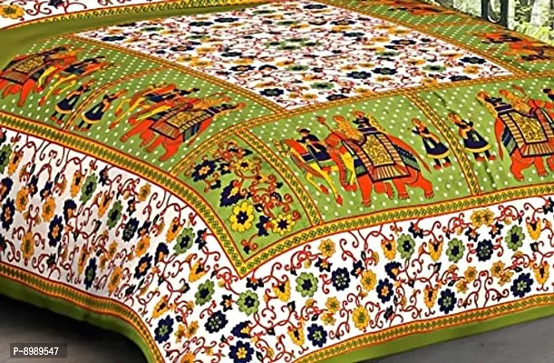 War Trade India Cotton Double Bedsheet Sanganeri Print with 2 Pillow Cover WTI_DNS.39-thumb2