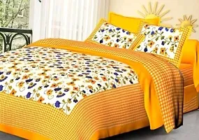 War Trade India Cotton Double Bedsheet Sanganeri Print with 2 Pillow Cover WTI_DNS.547-thumb1