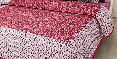 War Trade India Cotton Double Bedsheet Sanganeri Print with 2 Pillow Cover WTI_DNS.48-thumb1