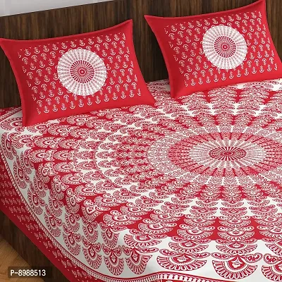 WAR Trade Cotton Double Bedsheet Sanganeri Print with 2 Pillow Cover _WTI_DNS._075-thumb2