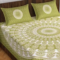 WAR Trade Cotton Double Bedsheet Sanganeri Print with 2 Pillow Cover _WTI_DNS._102-thumb1