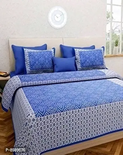 War Trade India Cotton Double Bedsheet Sanganeri Print with 2 Pillow Cover WTI_DNS.484-thumb2