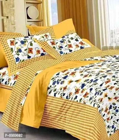 War Trade India Cotton Double Bedsheet Sanganeri Print with 2 Pillow Cover WTI_DNS.480-thumb0