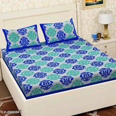 War Trade India Cotton Double Bedsheet Sanganeri Print with 2 Pillow Cover WTI_DNS.517-thumb0