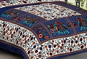 War Trade India Cotton Double Bedsheet Sanganeri Print with 2 Pillow Cover WTI_DNS.52-thumb1