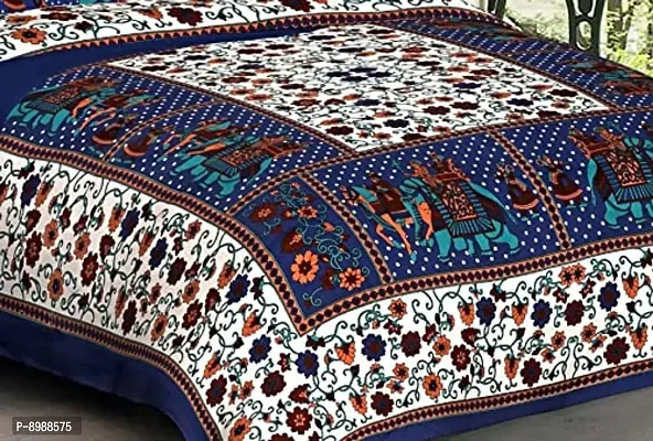 War Trade India Cotton Double Bedsheet Sanganeri Print with 2 Pillow Cover WTI_DNS.52-thumb2