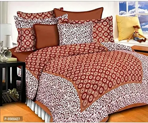 War Trade India Cotton Double Bedsheet Sanganeri Print with 2 Pillow Cover WTI_DNS.278