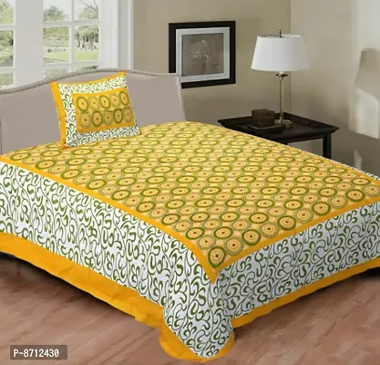 Cotton Printed Bedsheet With 1 Pillow Covers
