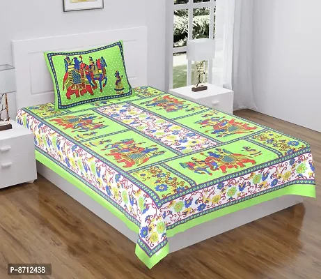 Cotton Printed Bedsheet With 1 Pillow Covers