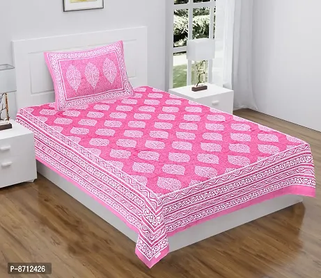 Cotton Printed Bedsheet With 1 Pillow Covers