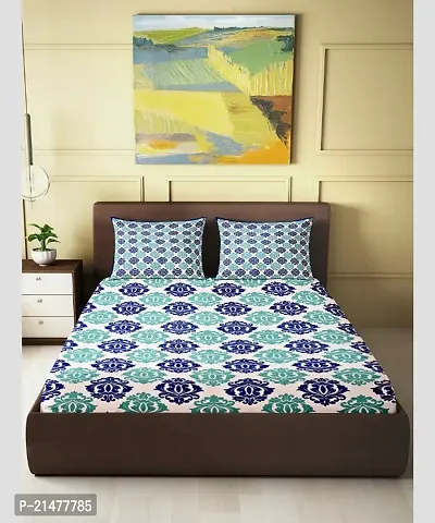 Stylish Cotton Double Bedsheet with Pillow Covers-thumb0