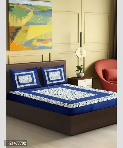 Stylish Cotton Double Bedsheet with Pillow Covers