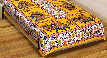 Cotton Printed Bedsheet With 1 Pillow Covers-thumb1
