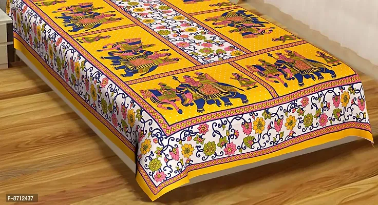 Cotton Printed Bedsheet With 1 Pillow Covers-thumb2