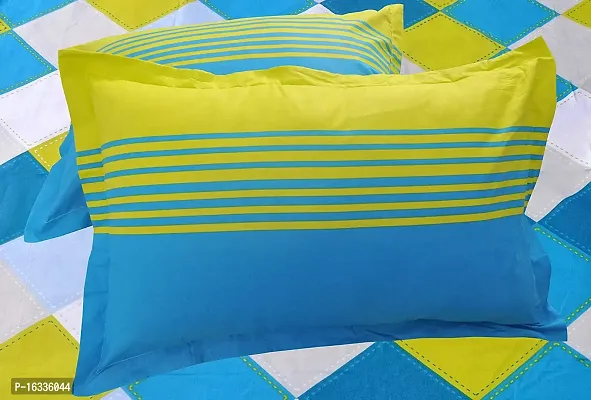 Fancy Cotton Single Bedsheets With 1 Pillow Cover-thumb3