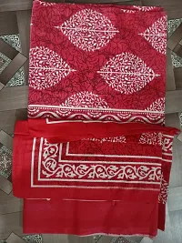 Stunning  Cotton Jaipuri Printed Double Size Bedsheet With 2 Pillow Covers-thumb1