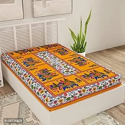 Fancy Cotton Single Bedsheets With 1 Pillow Cover