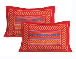 War Trade India Cotton Double Bedsheet Sanganeri Print with 2 Pillow Cover WTI_DNS.974-thumb1