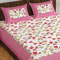 Stunning  Cotton Jaipuri Printed Double Size Bedsheet With 2 Pillow Covers-thumb2