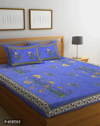 Cotton Printed Bedsheet With Two Pillow Covers-thumb3