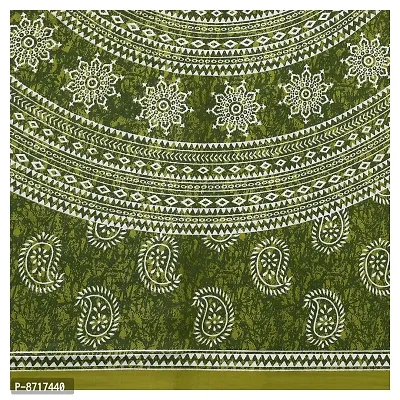 Stunning Cotton Jaipuri Printed Double Size Bedsheet With 2 Pillow Covers-thumb3