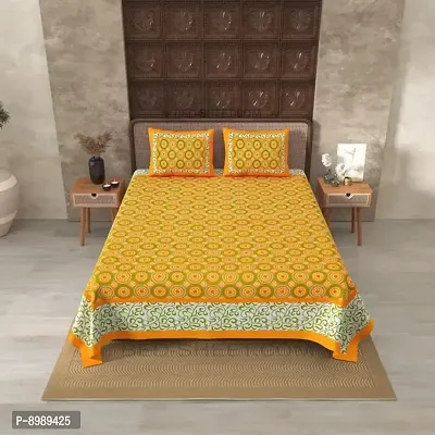 War Trade India Cotton Double Bedsheet Sanganeri Print with 2 Pillow Cover WTI_DNS.472-thumb2